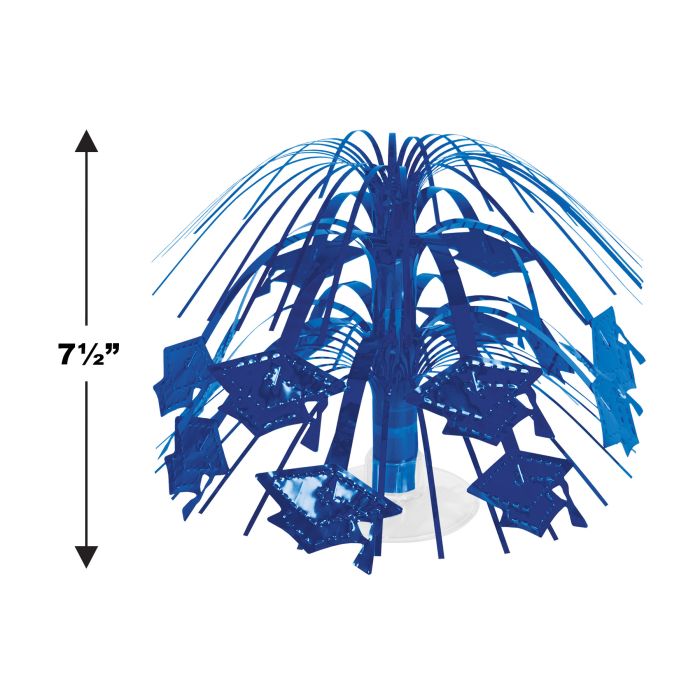 12 Pack Beistle Blue Graduation Cap Mini Cascade Centerpieces - Perfect for Graduation Party Decorations, Table Centerpieces, and Photo Backdrops