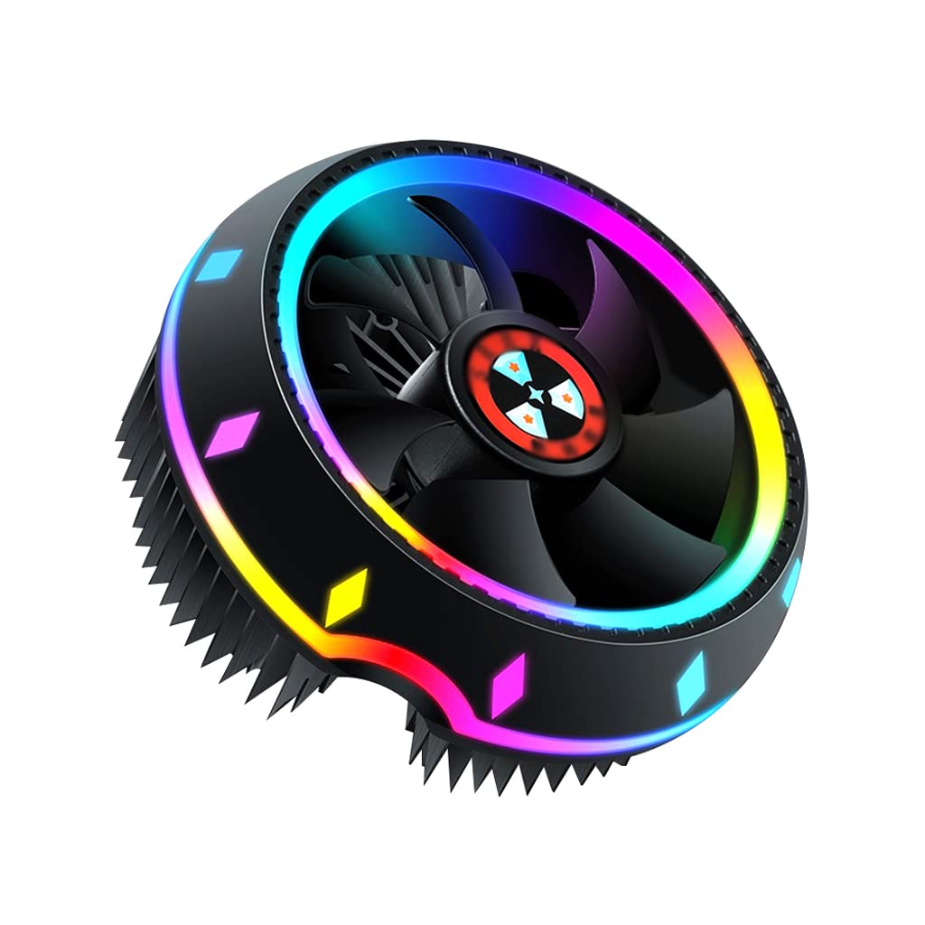 Universal Computer Case Cooler with 5-Color RGB Lighting - All-in-One CPU Air Cooler for Server & PC, Compatible with Most Power Supplies & Sockets | Perfect for Gaming Rigs, Workstations & Home Office Setups
