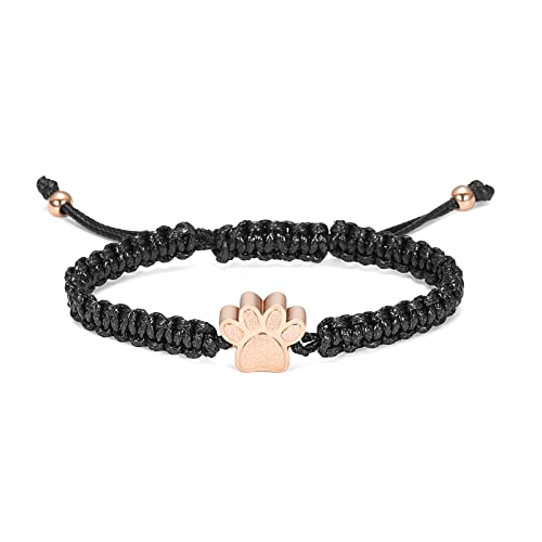 Black Rope-Rose Gold