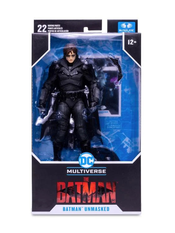 Batman Unmasked Action Figure - The Batman DC Multiverse Collectible by McFarlane Toys | Perfect for Superhero Fans & DC Comics Collectors