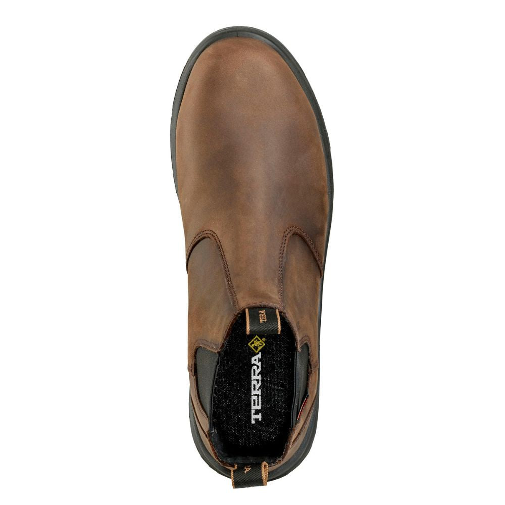 Terra Murphy Unisex 6 Composite Toe Slip-On Work Boots - Dark Brown | Lightweight Safety Shoes for Construction, Warehouse & Outdoor Work