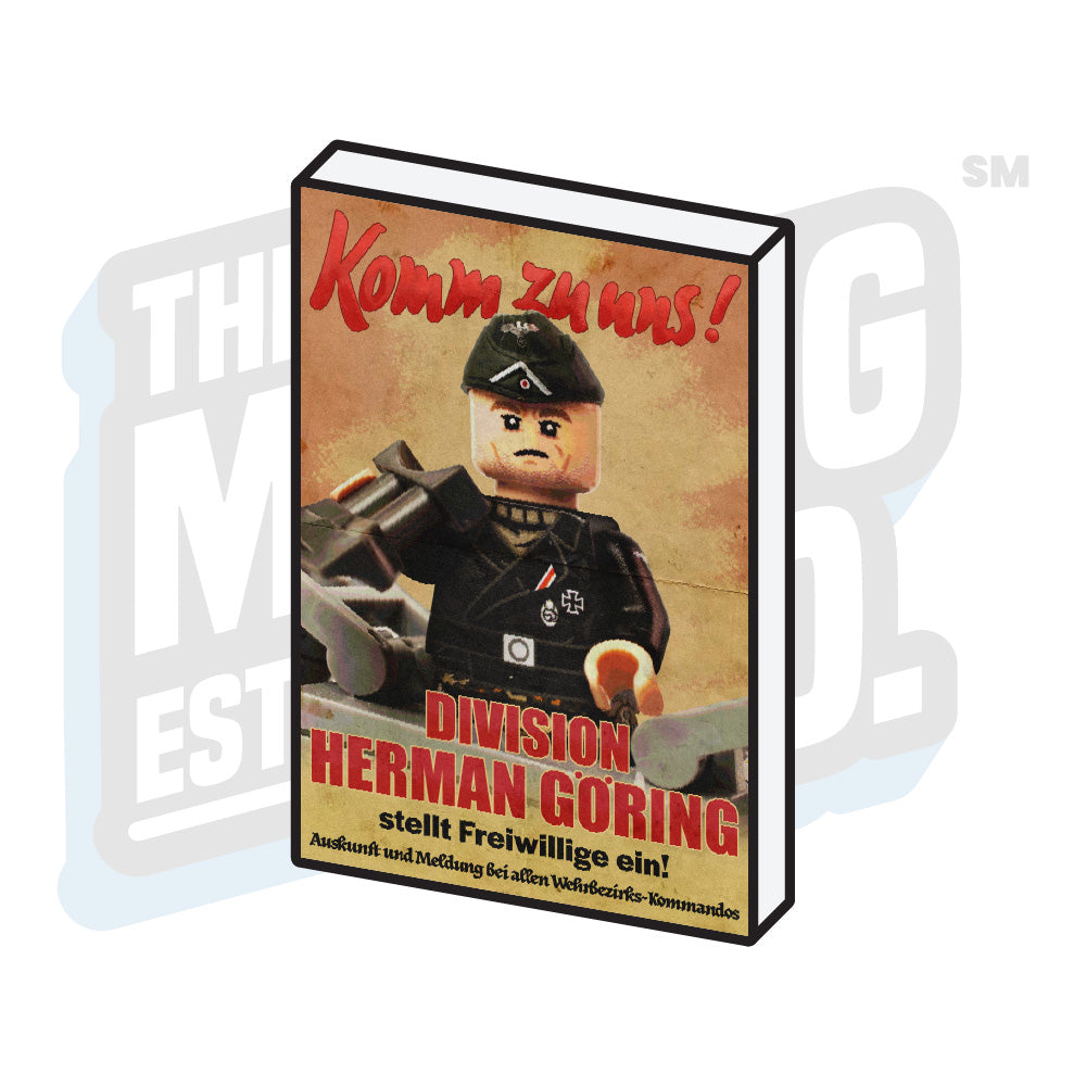Vintage Propaganda Tile Featuring Herman Goring - Authentic WWII Collectible - Perfect for History Buffs & Home Decor