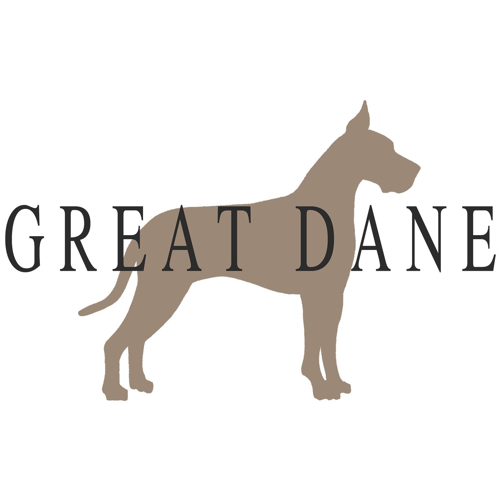 Great Dane Greytones Oval Car Bumper Sticker - Waterproof Vinyl Decal for Cars, Laptops, Windows | Perfect for Pet Lovers & Dog Owners