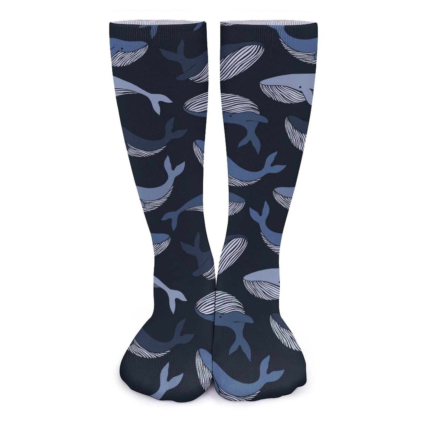 Shark Whale Women's Knee High Sports Socks - Warm Athletic Tights for Running, Yoga & Winter Outdoor Activities