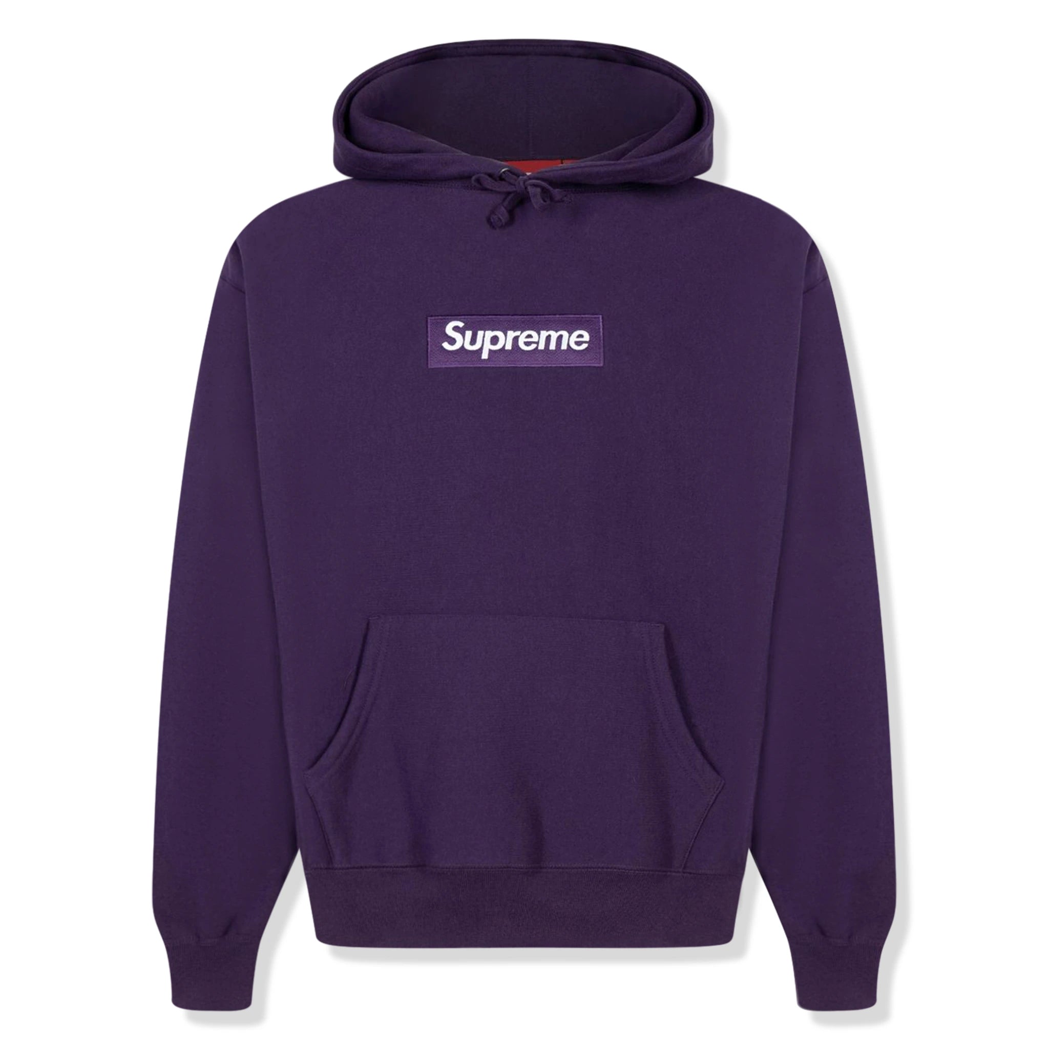 Supreme Box Logo Dark Purple Hoodie (FW23) - Streetwear Fashion for Men & Women - Perfect for Casual Wear, Urban Style & Winter Outfits