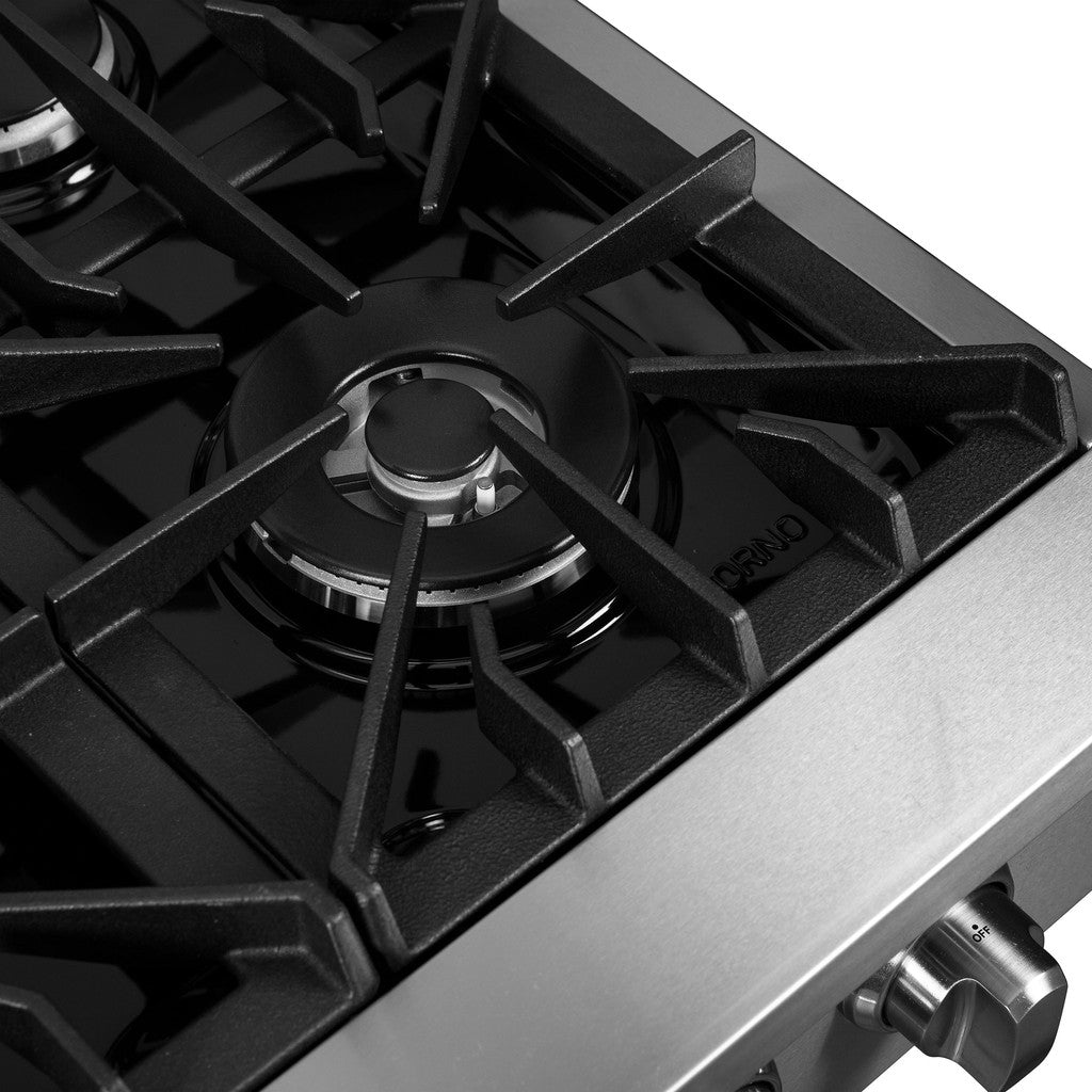 Forno Lseo 48 Inch 8 Burner Professional Gas Rangetop with Griddle - Stainless Steel Commercial Range (FCTGS5737 48) for Restaurant, Catering & Home Kitchen Use
