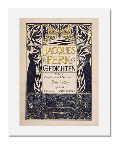 Theodor Willem Nieuwenhuis Art Print - Vintage Jacques Perk Poems Poster - Dutch Literature Wall Decor for Home, Office & Library