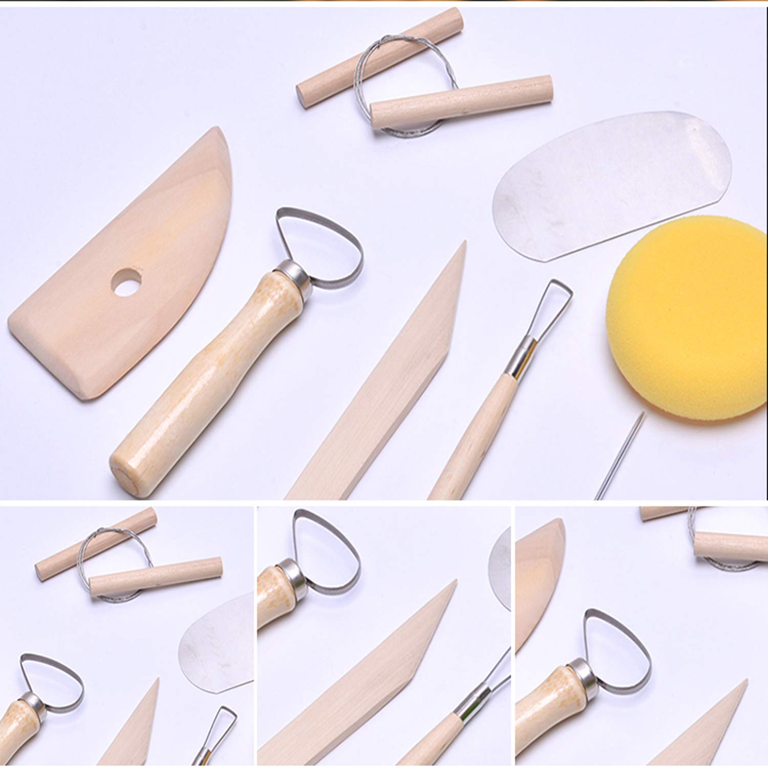 8pcs Ceramic Clay Tools Set for Pottery & Sculpting - DIY & Art Projects