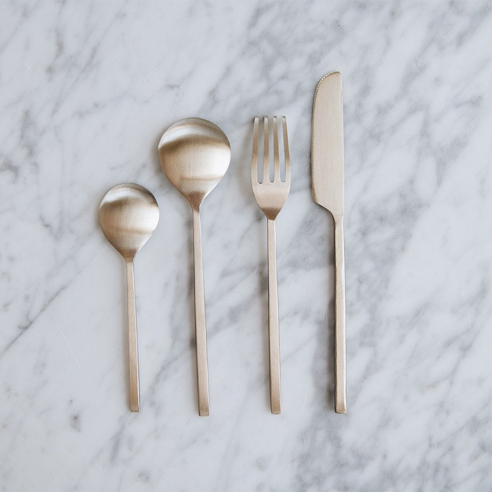 Premium Brass Flatware Set - Elegant & Durable Stainless Steel Utensils for Dining, Kitchen, and Gift Giving - Perfect for Restaurants, Weddings, and Home Use