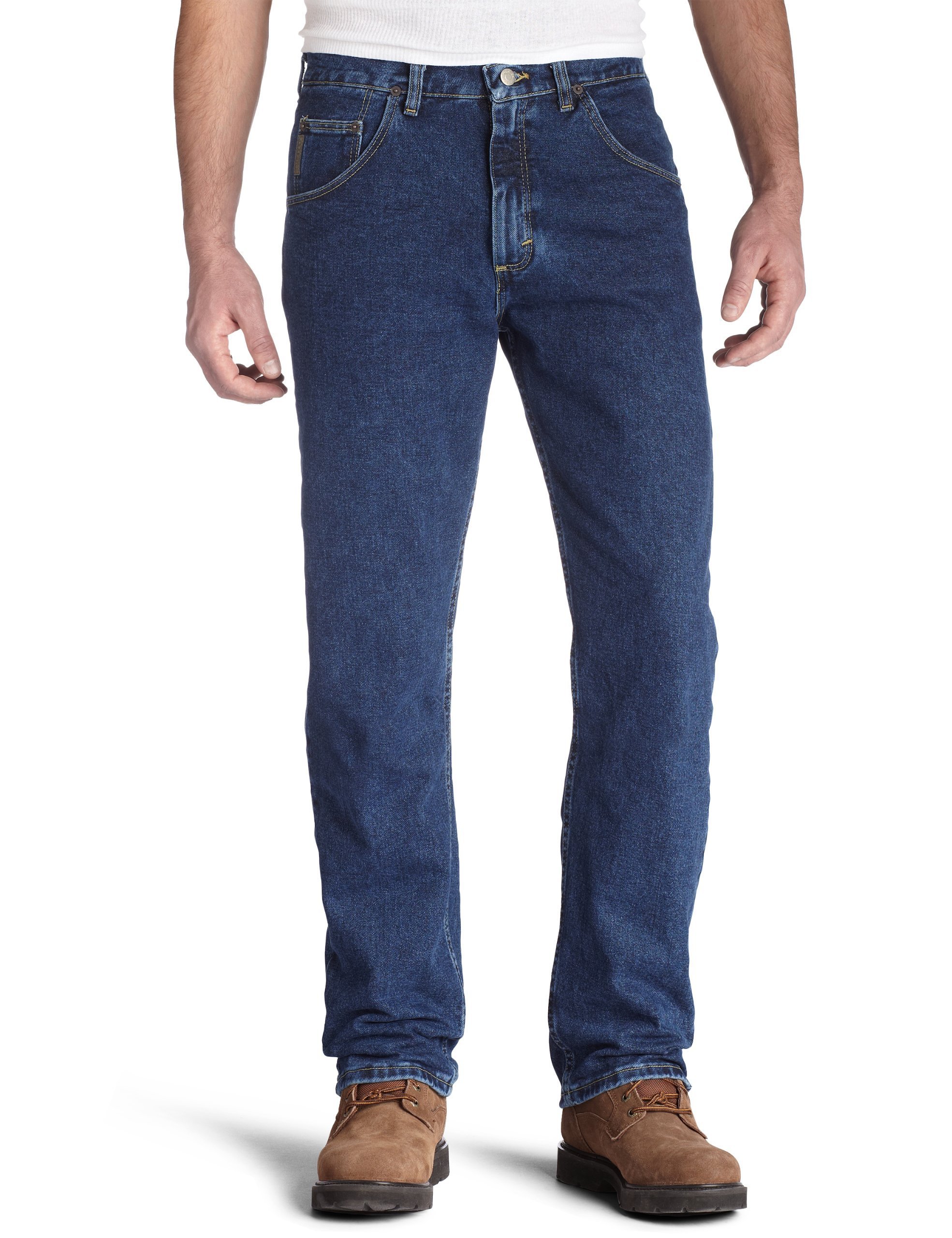 Wrangler Men's Genuine Regular-Fit Classic Denim Jeans - Comfortable Casual Wear for Everyday, Work & Outdoor Activities