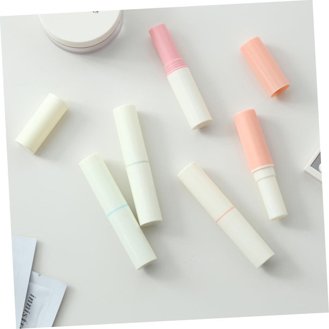 Healeved 5pcs Empty Lip Balm Tubes - Refillable Lipstick Containers for DIY Cosmetics & Travel Essentials | Perfect for Homemade Lip Balms, Salves & Makeup Storage