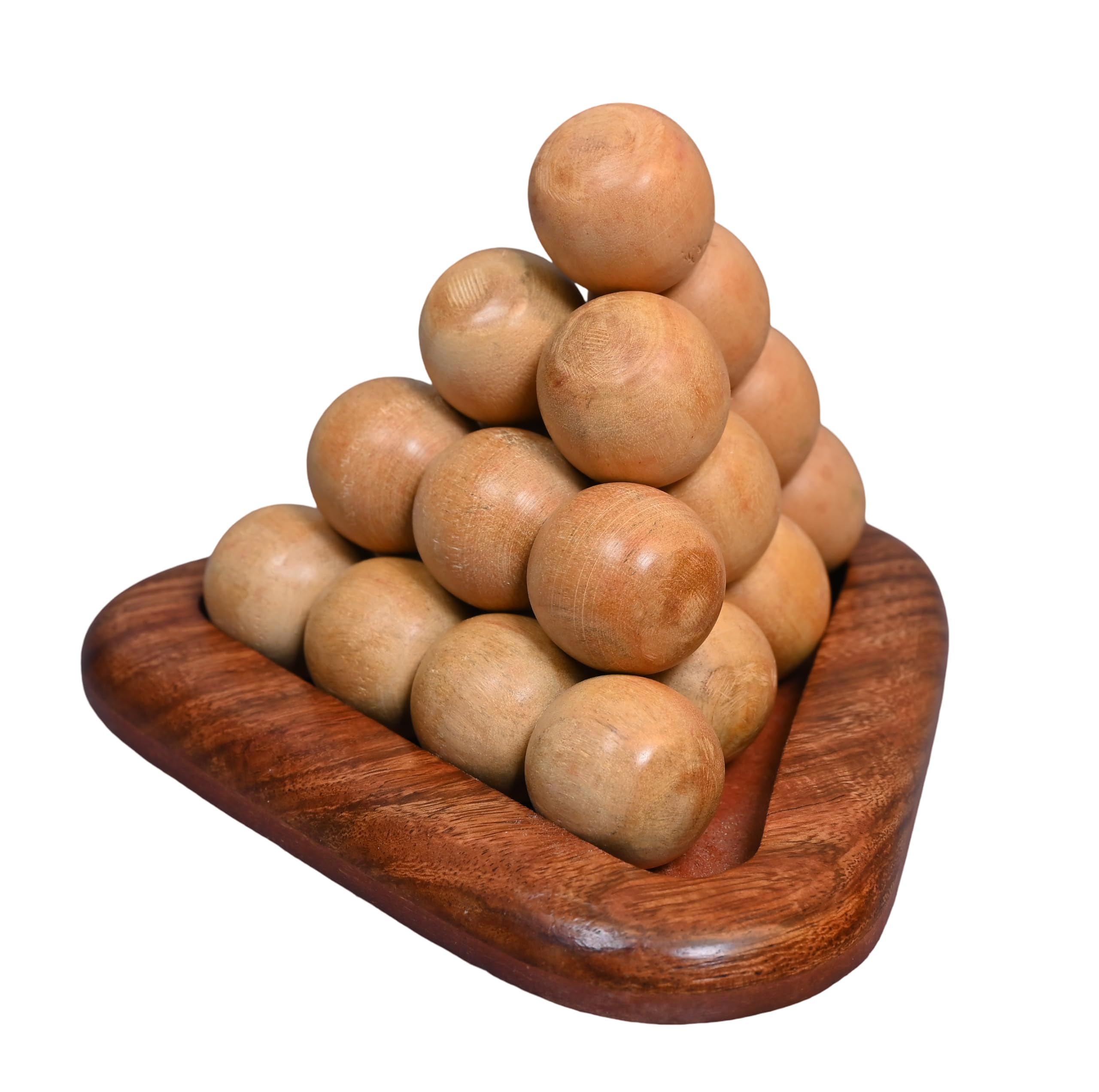 Eco-Friendly Wooden Pyramid Puzzle Toy for Kids - Safe Learning & Play