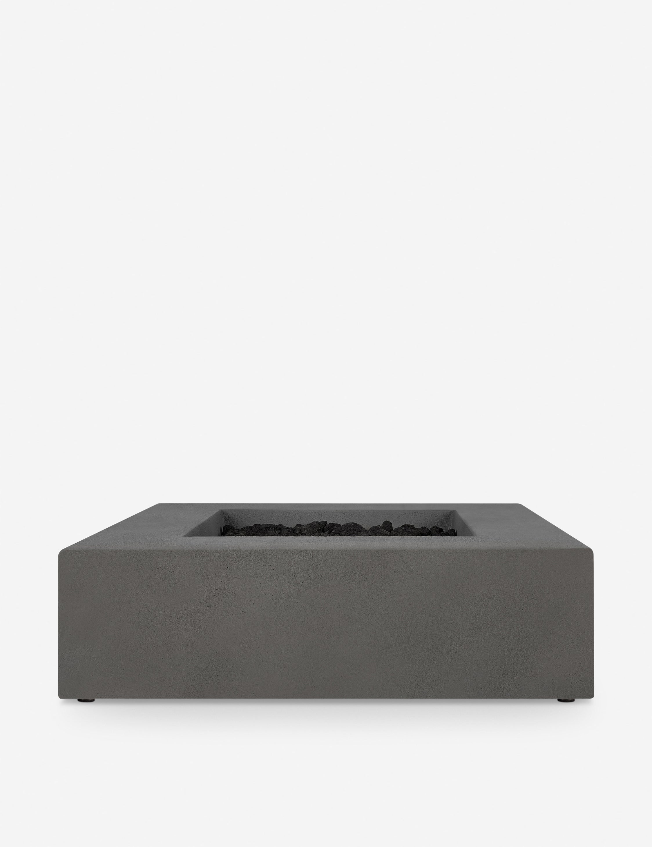 Auberon Outdoor Fire Pit Table - Modern Patio Heater with Lava Rocks for Backyard, Garden, Deck - Perfect for Camping, BBQ Parties & Relaxing Evenings