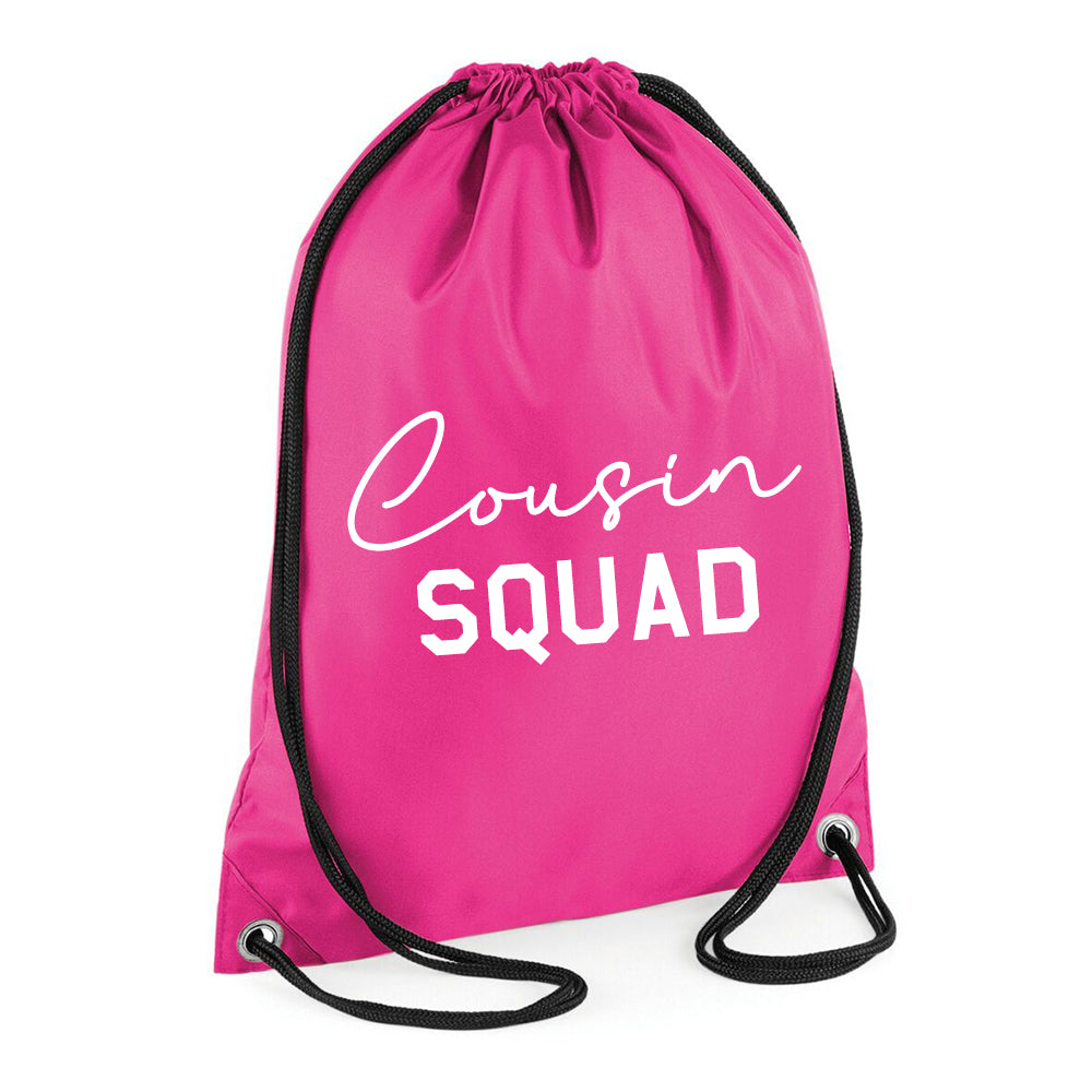 Cousin Squad Gymsack - Durable Drawstring Gym Bag for Sports & School - Perfect for Workouts, Travel & Everyday Use
