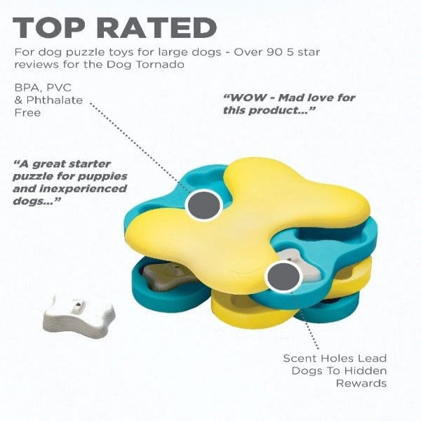 Outward Hound Dog Tornato Treat Dispensing Toy - Interactive Puzzle Feeder for Dogs - Slow Eating & Mental Stimulation - Perfect for Training, Boredom Relief & Indoor Playtime