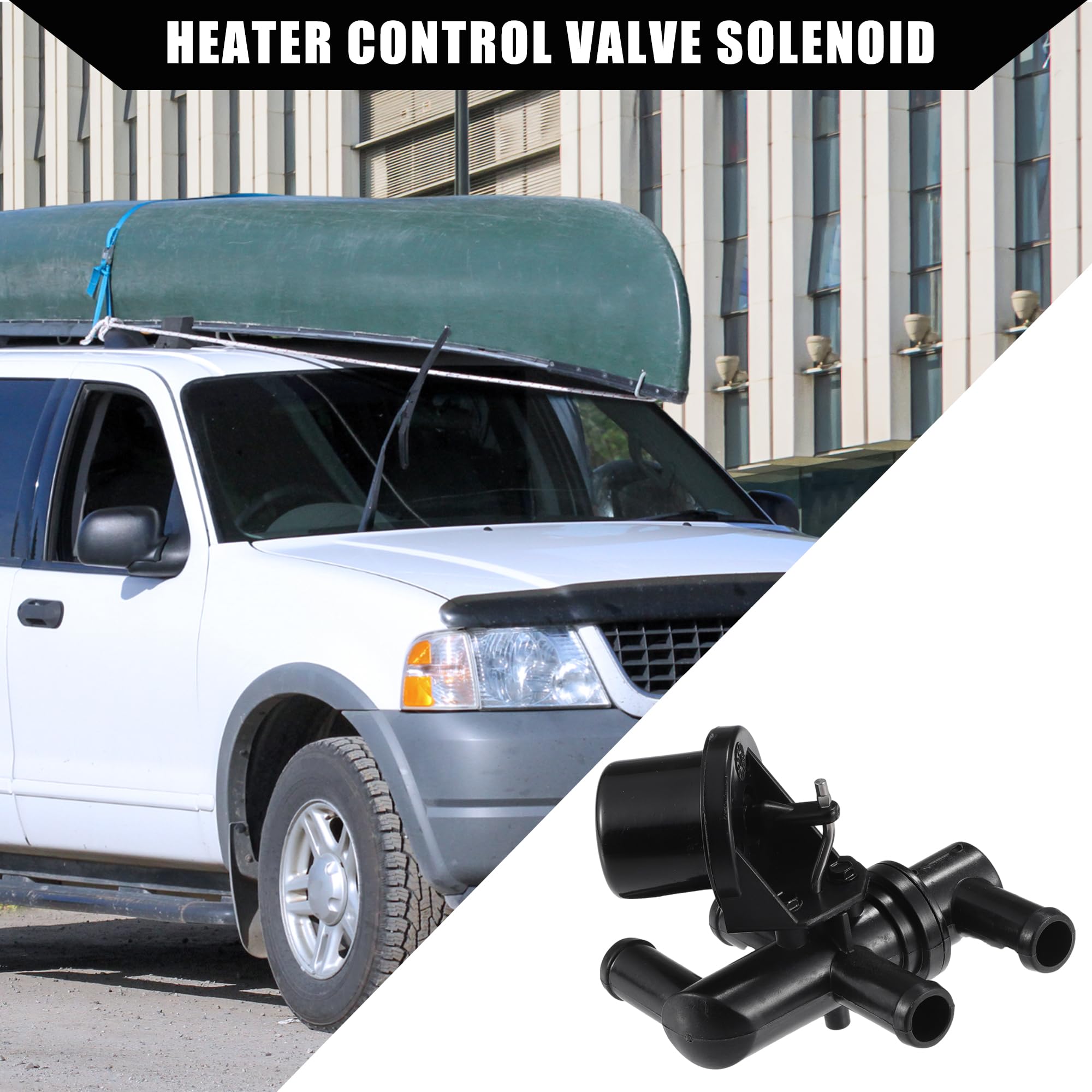 Ford Explorer & Mazda Heater Control Valve Solenoid - No.F87H18495AA - Durable Black Plastic Replacement Part (1 Piece) - Perfect for HVAC System Repair & Maintenance