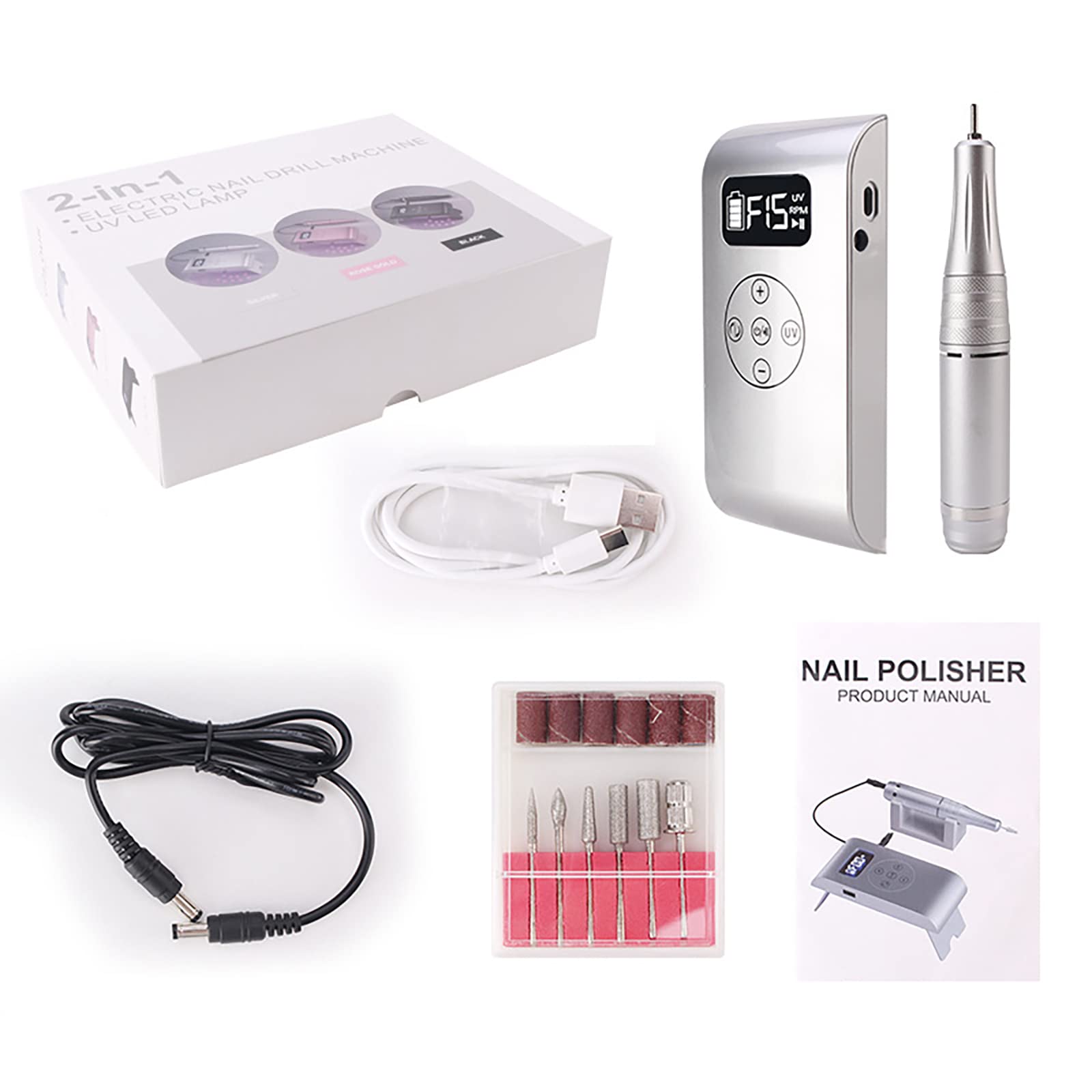 TAKOYI 18W Portable UV LED Nail Lamp for Gel Polish Curing - Fast Drying Professional Nail Light (White) | Perfect for Home Manicures & Salon Nail Art