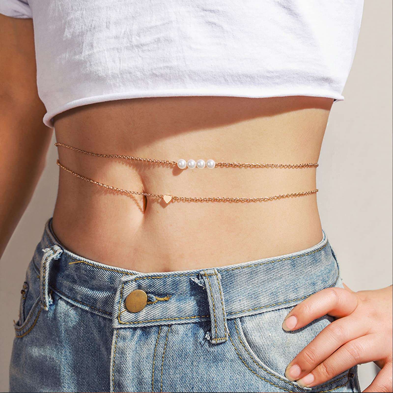 Adjustable Waist Chain for Women - Stylish Belly Beads & Body Jewelry for Teens & Adults - Perfect for Summer, Beach, Festivals & Boho Fashion