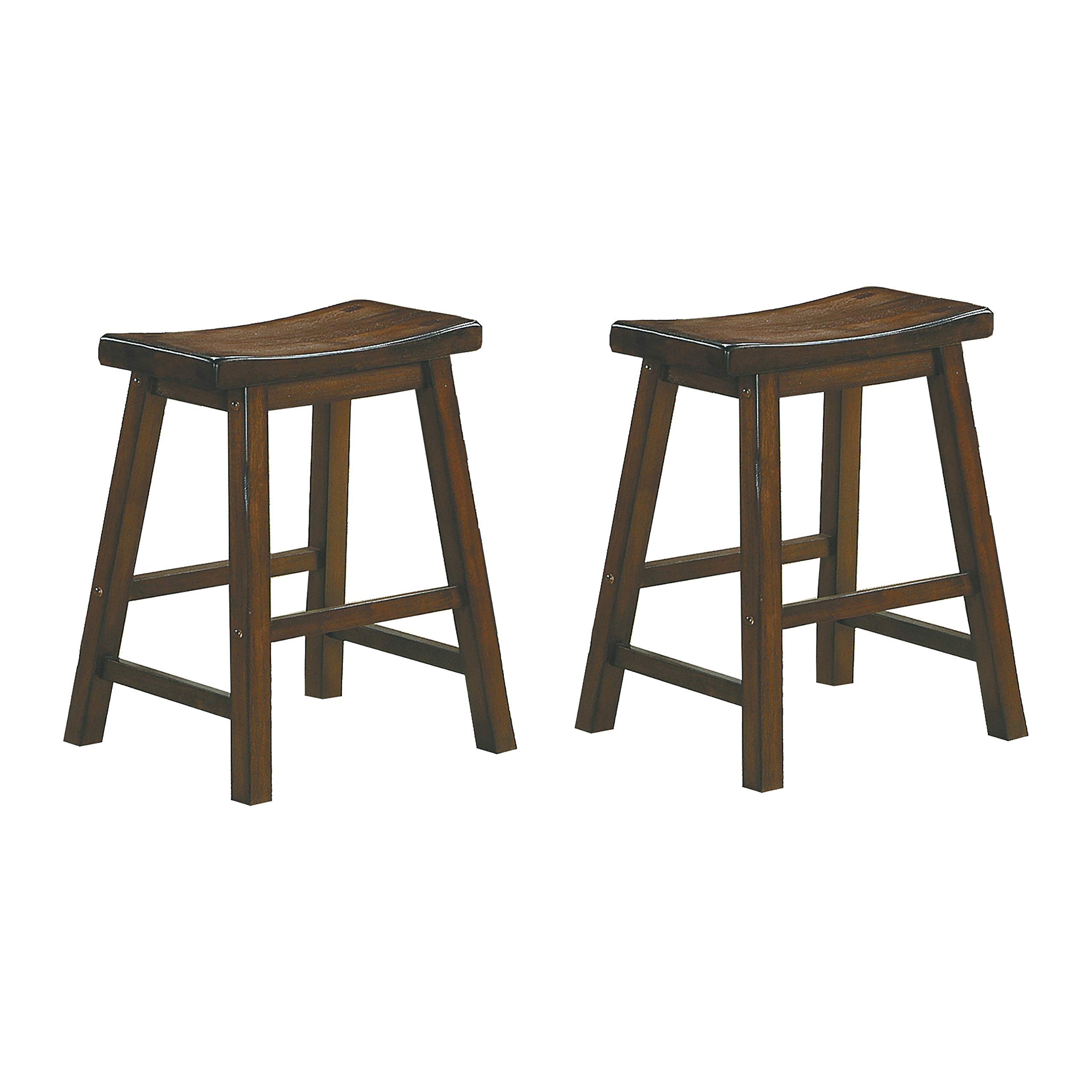 Lexicon Victoria Solid Wood Bar Stools Set of 2 - 17.5