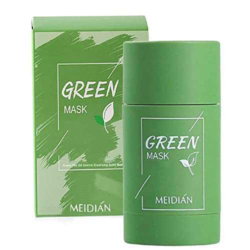 Green Tea Face Mask Stick with Blackhead Remover - Deep Pore Cleansing, Oil Control & Skin Brightening for All Skin Types | Men & Women | Daily Skincare & Acne Treatment