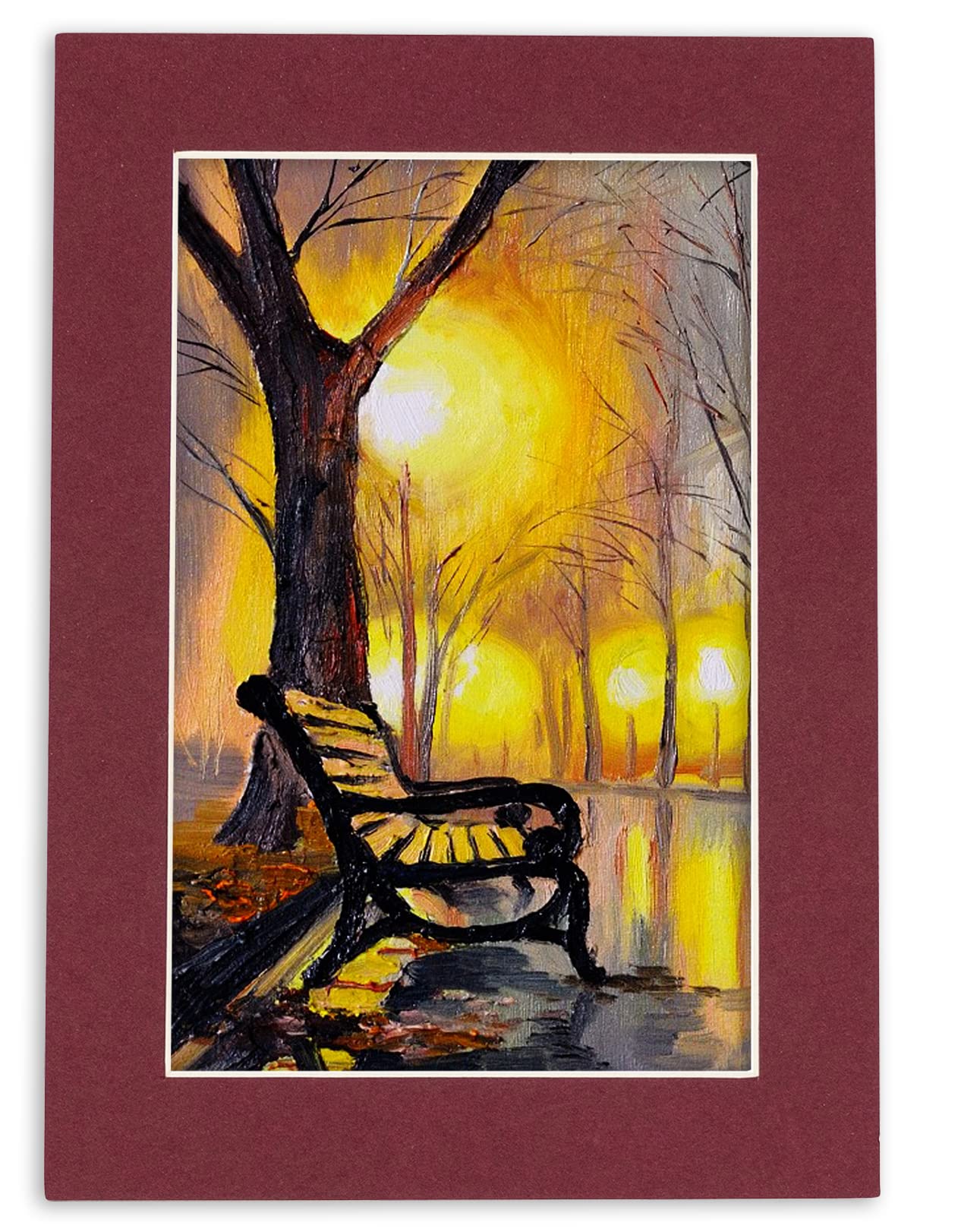 22x28 Inch Precut Maroon Acid-Free Picture Matboard - 10 Pack Bevel Cut Mats for 20x24 Photos & Artwork - Perfect for Framing, Scrapbooking, Home Decor & Gallery Displays