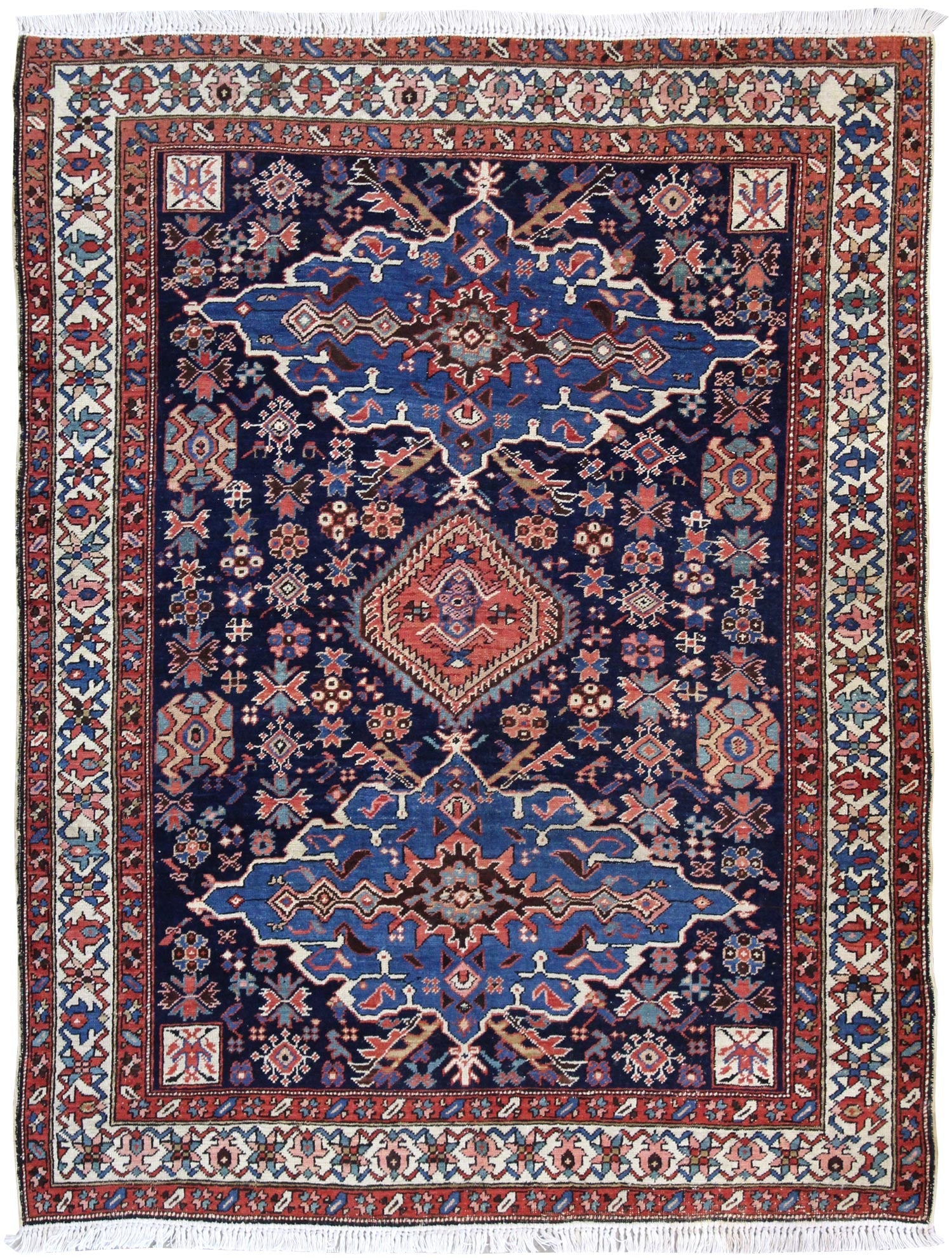 Antique Heriz Handwoven Tribal Rug - Premium Persian Carpet for Home Decor, Living Room, Bedroom - Traditional Oriental Design JF8447