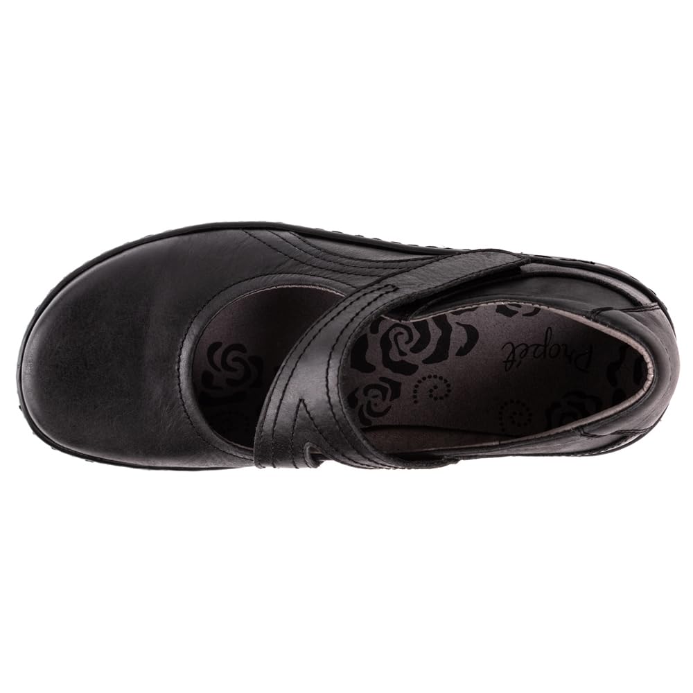 Propét Women's Golda Mary Jane Flats - Comfortable Slip-On Shoes for Work, Travel & Casual Wear - Orthopedic Support & Cushioned Insoles