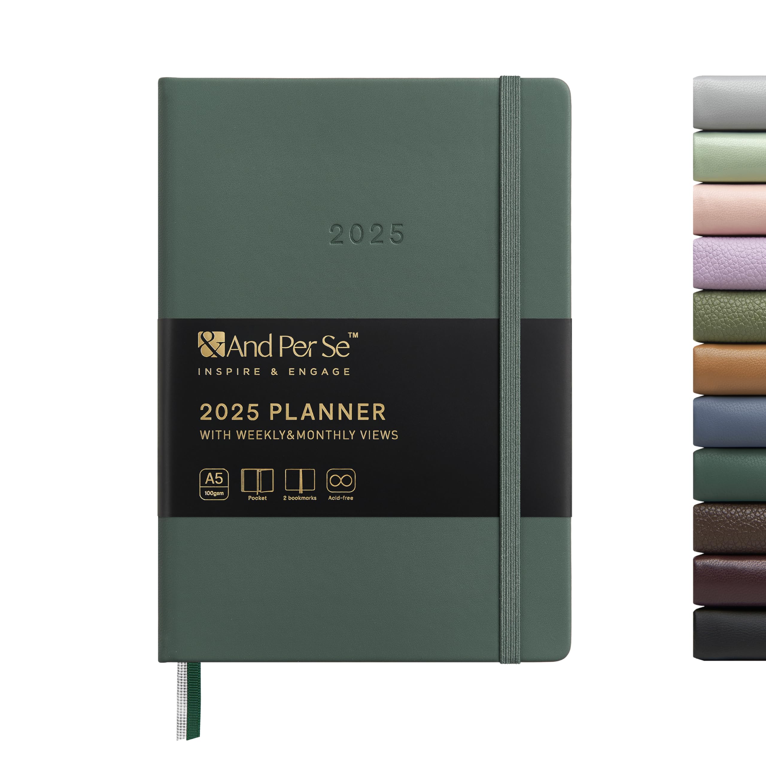 2025 Daily Weekly Monthly Planner - A5 Size 5.7