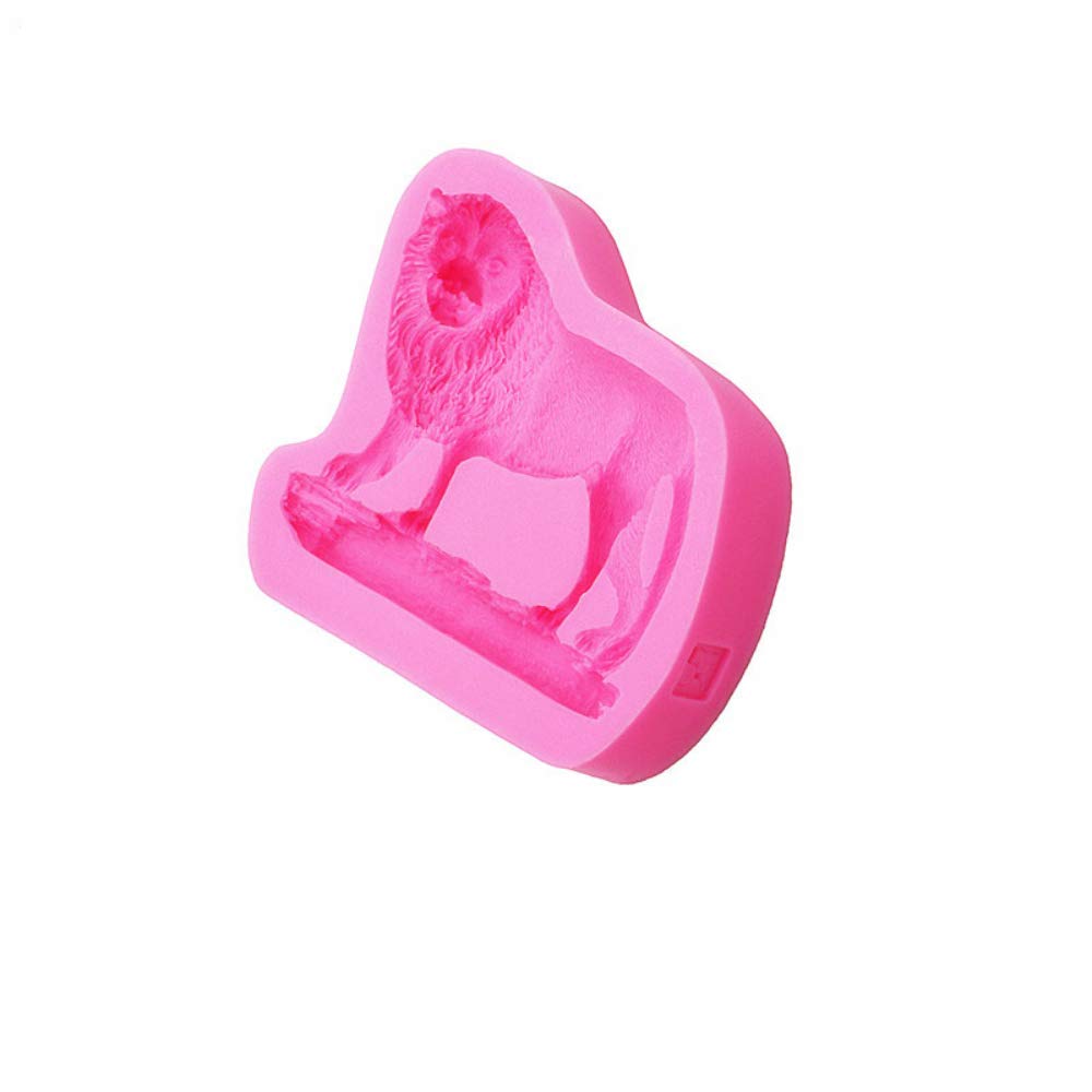 3D Lion Silicone Mold for DIY Cupcake, Cake Topper, Soap, Fondant, Chocolate & Candy Making - Perfect for Ice Cubes, Gum Paste, Crystal Pudding, Desserts, Ice Cream & Jelly Shots - Great for Birthday Parties, Baby Showers & Holiday Baking Decorations