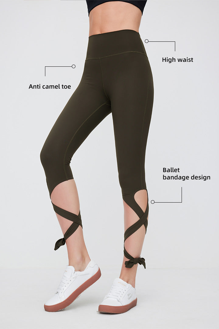 FlexEase™ Ballet Bandage Legging - Stretchy Dance & Yoga Pants for Women - Perfect for Ballet, Workouts & Everyday Comfort