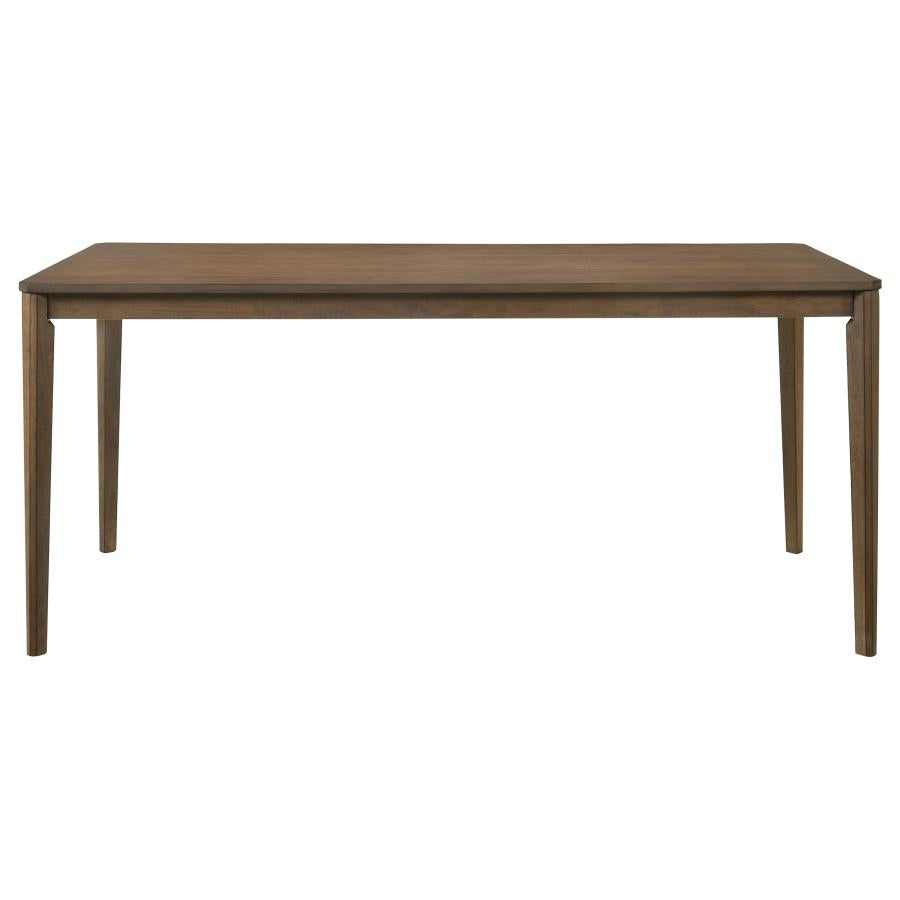 Westley 71 Inch Rectangular Walnut Wood Dining Table for Kitchen, Dining Room & Home Decor - Rustic Farmhouse Style Solid Wood Table