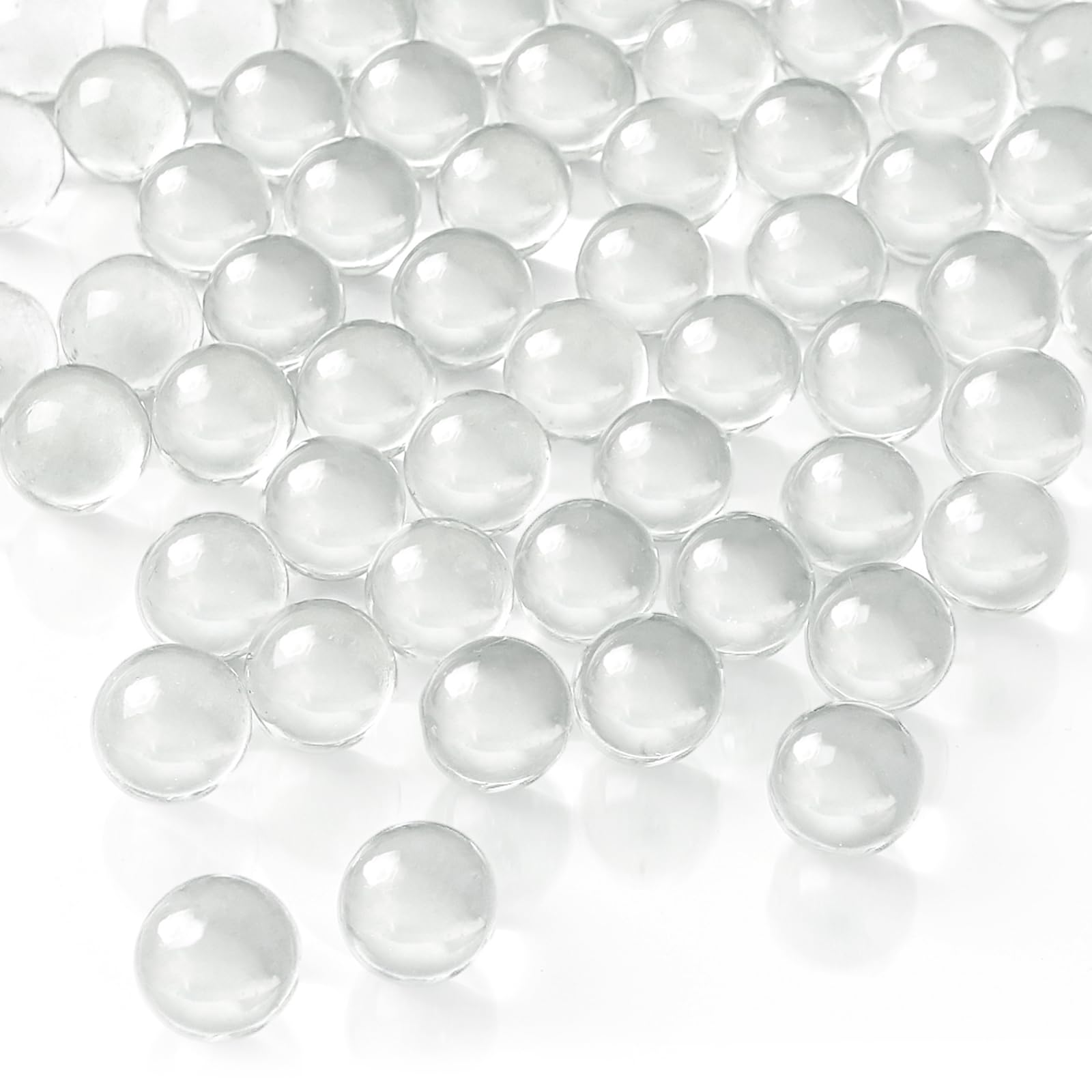 75PCS Clear Glass Marbles for Vase Fillers - Decorative DIY Home Decor - Perfect for Floral Arrangements, Centerpieces & Wedding Decorations
