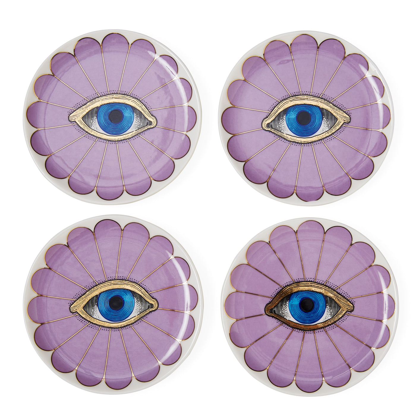 Fleur Coasters Set of 6 - Elegant Floral Design Absorbent Ceramic Drink Coasters for Coffee Table, Dining Table, and Home Decor - Perfect for Parties, Weddings, and Everyday Use