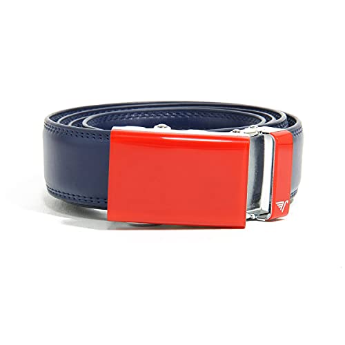 Red Buckle & Blue Leather