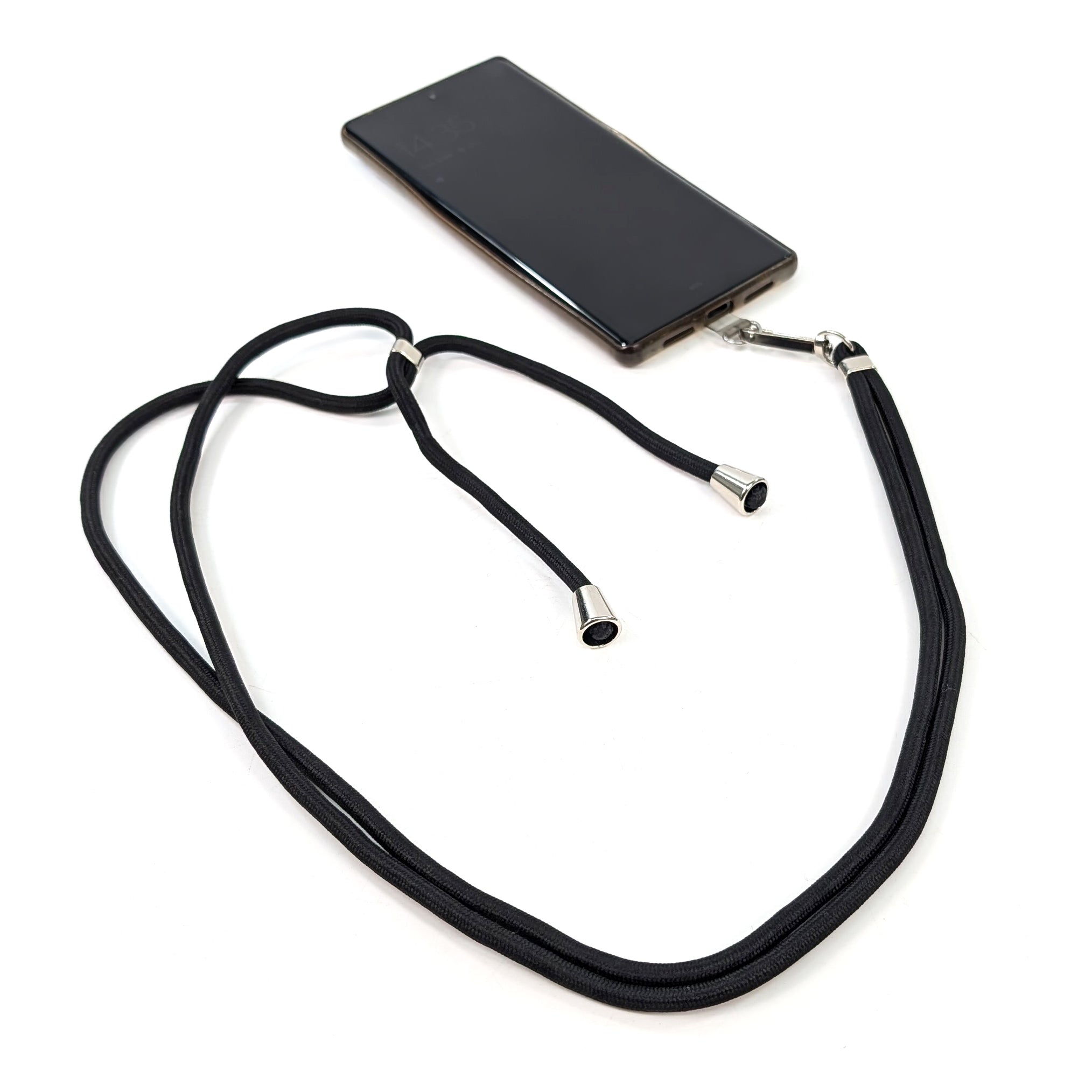 Adjustable Crossbody Phone Strap - Secure & Comfortable Phone Holder for iPhone & Android - Perfect for Travel, Shopping & Outdoor Activities (Black)