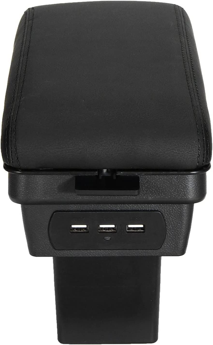Premium Car Center Console Organizer with 3 USB Ports - Compatible with Peugeot 2008 & 301 (2017-2018 Models) - Multi-Compartment Armrest Storage Box for Phones, Keys & Essentials - Perfect for Road Trips & Daily Commutes (Available in 2 Stylish Colors)