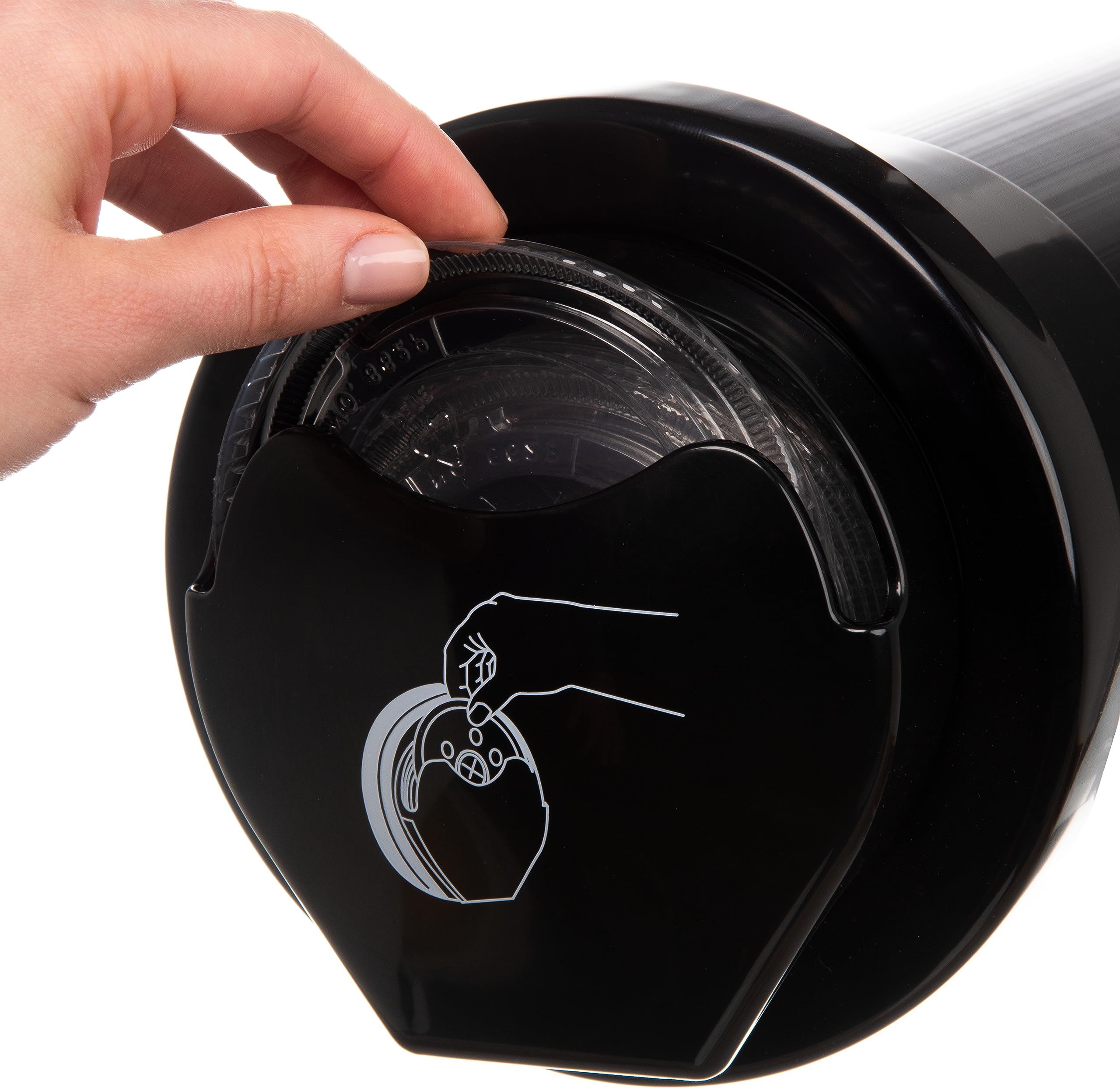 San Jamar Ez-Fit In-Counter Lid Dispenser for 8-24 Oz Cups | Commercial-Grade Plastic Lid Organizer for Restaurants, Cafeterias & Fast Food (6.5