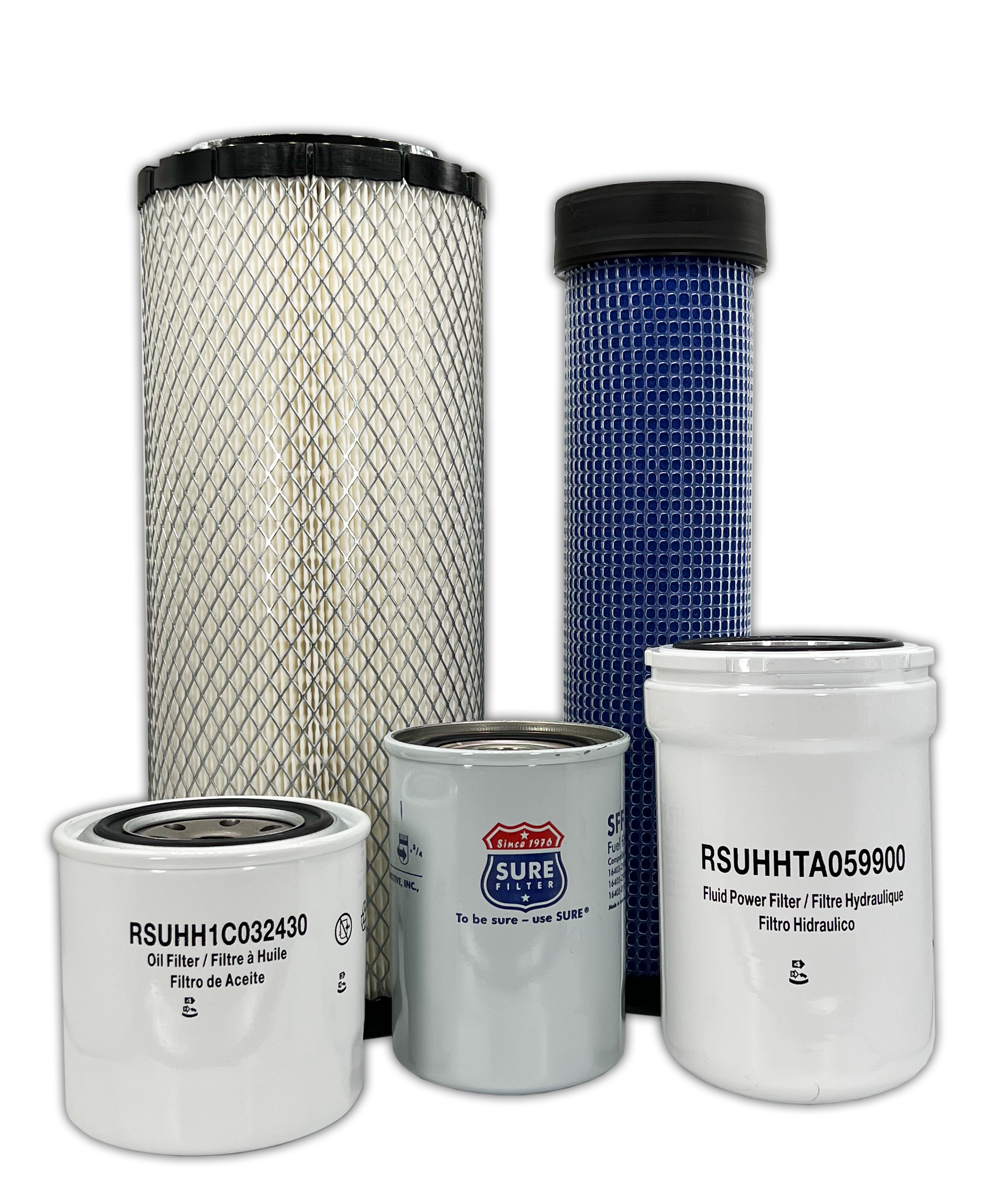 HERO® Maintenance Filter Kit for Kubota SSV75 Skid Steer Loader - Air, Oil & Hydraulic Filters Replacement Set - Perfect for Tractor & Construction Equipment Maintenance
