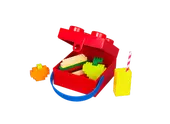 Red Lego Storage Box with Handle - Portable Toy Organizer for Kids' Room, Playroom & Travel