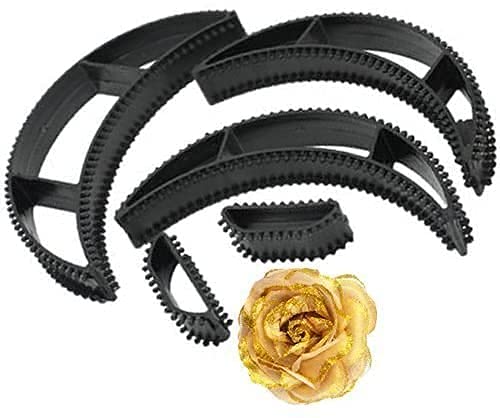 Homeoculture Rose Hair Clips & Bumpits Hair Volumizer Set - Women's Hair Styling Accessories for Updos, Ponytails & Special Occasions