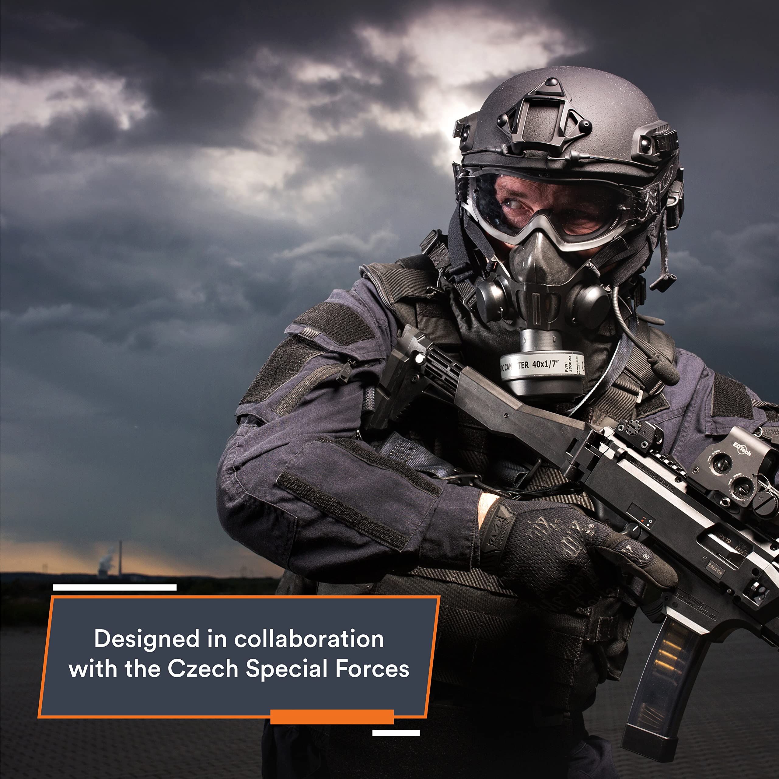 Tactical Air-Purifying Respirator Mask (TAPR) - Reusable N95 Equivalent for Outdoor, Construction & Emergency Preparedness - Ideal for Hiking, Woodworking & Pollution Protection