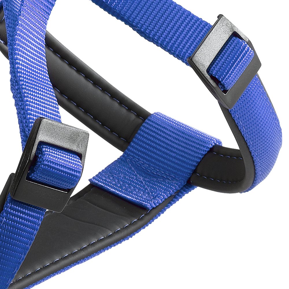 Ferplast Daytona Adjustable Padded Dog Harness for Small Dogs - Comfortable & Secure Blue Pet Vest for Walking, Training & Outdoor Adventures