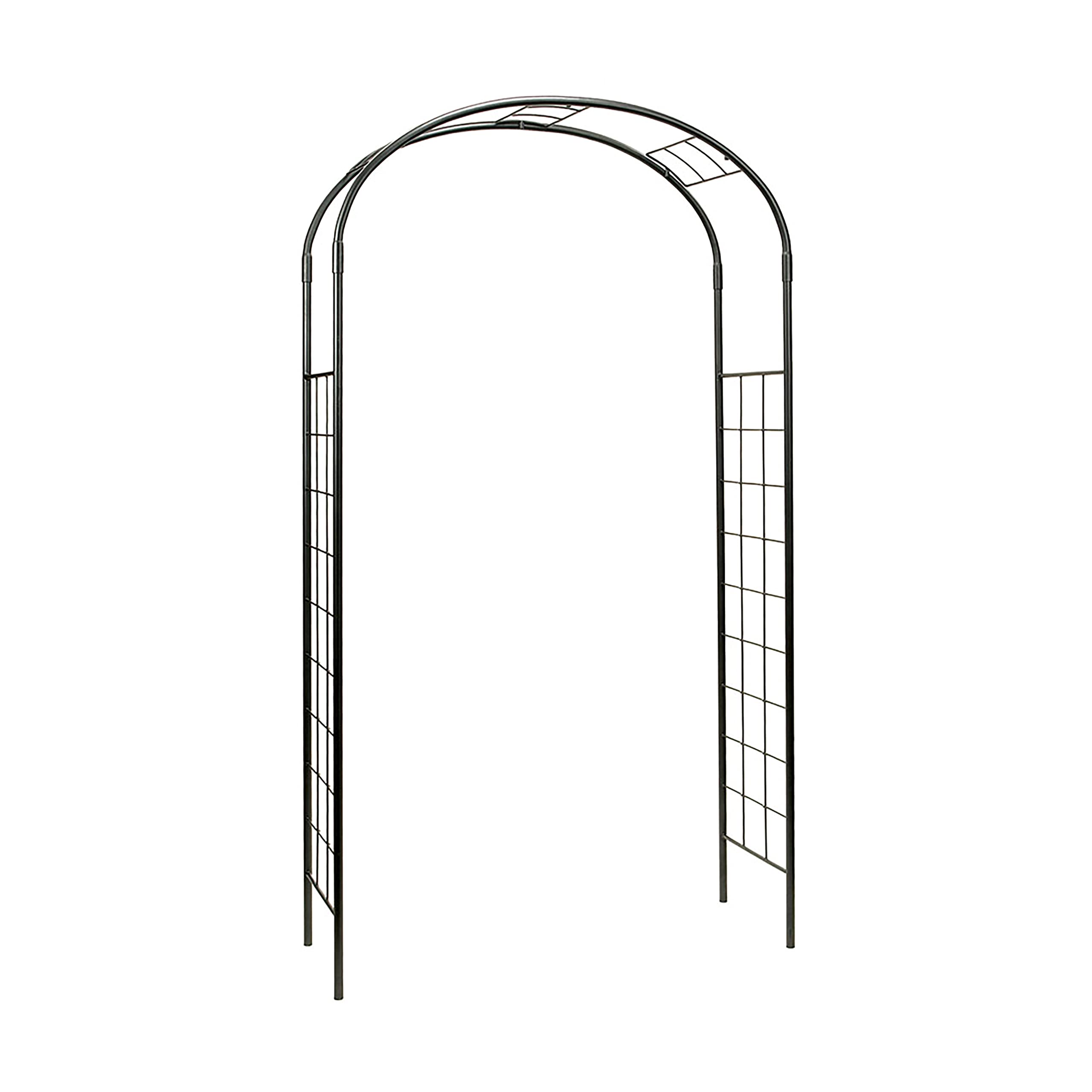 Achla Designs Monet Arbor Wrought Iron Garden Arch - Elegant Outdoor Wedding Archway for Gardens, Backyards & Vineyards