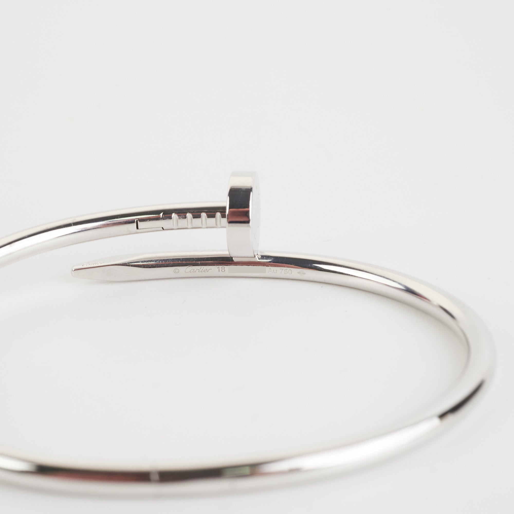 Cartier Juste Un Clou 18K White Gold Bracelet for Women - Luxury Minimalist Nail Design Jewelry Gift for Anniversary, Birthday & Special Occasions