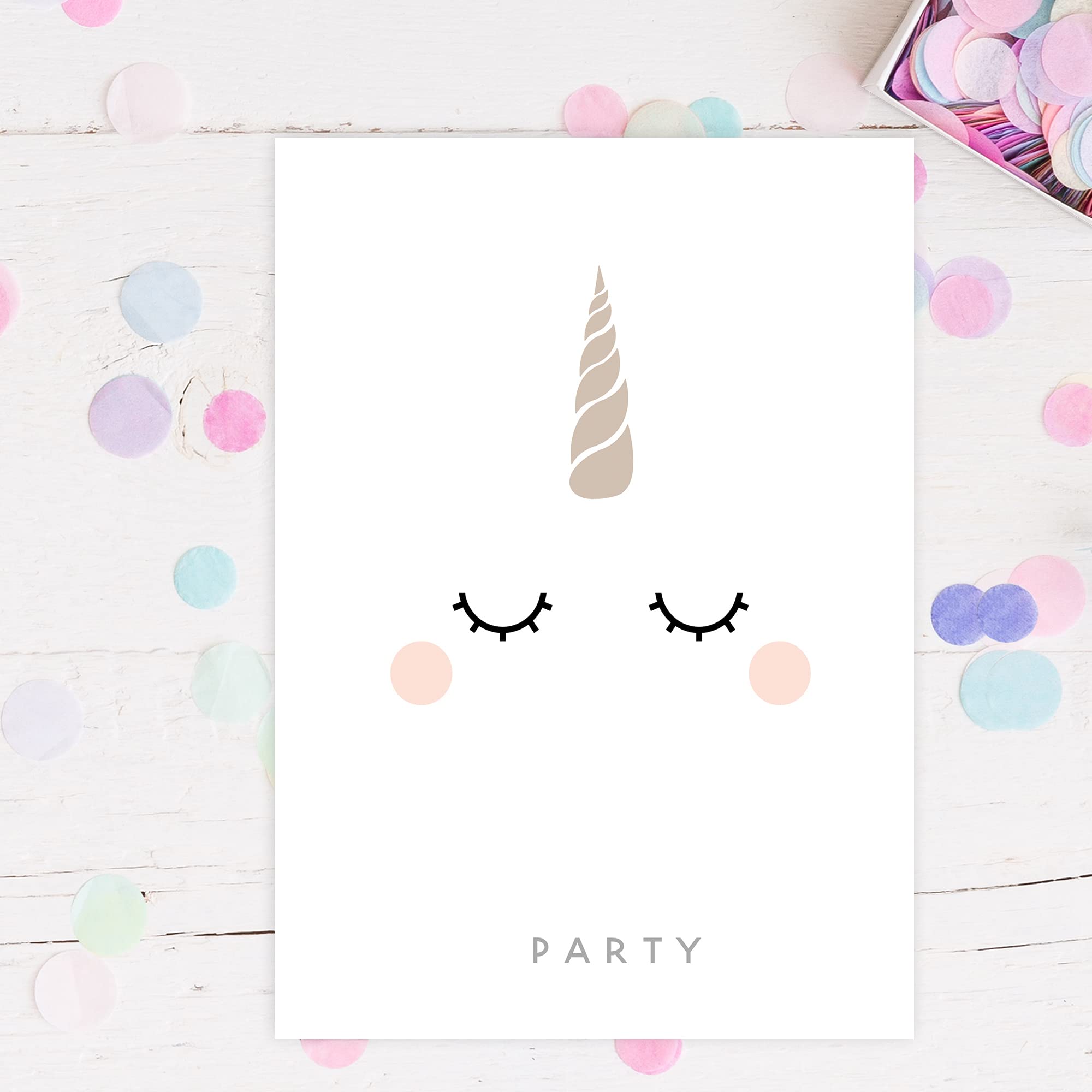 Unicorn Birthday Party Invitations for Girls - Pack of 10 Kids Party Invites (No Envelopes Included) | Perfect for Unicorn-Themed Birthday Celebrations & Children's Events