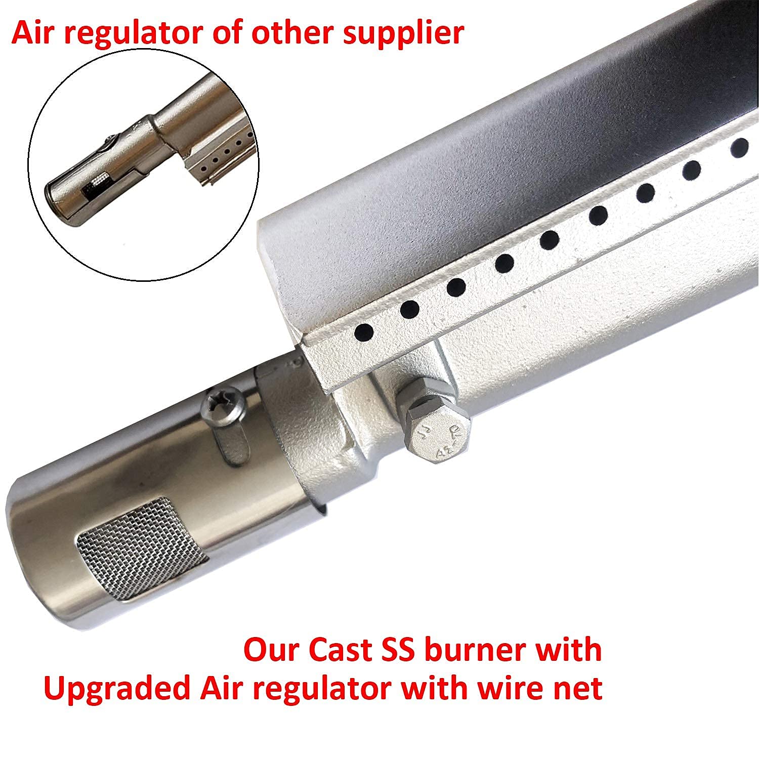 Premium Stainless Steel BBQ Grill Burner Replacement Parts - Compatible with Bull, Lion, Aussie Blaze, Beafeater, Charbroil, Nexgrill, Thermos Turbo (Models: CIT, 26102, 23301, 16516, 44305) - Perfect for Backyard Grilling, Outdoor Cooking & BBQ Parties