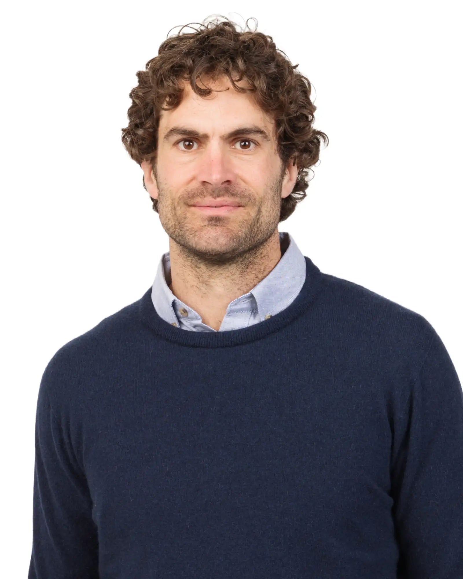 Premium Twilight Blue Men's Possum Merino Wool Crew Neck Sweater - NB120 - Soft & Warm Winter Knitwear for Outdoor Activities & Casual Wear
