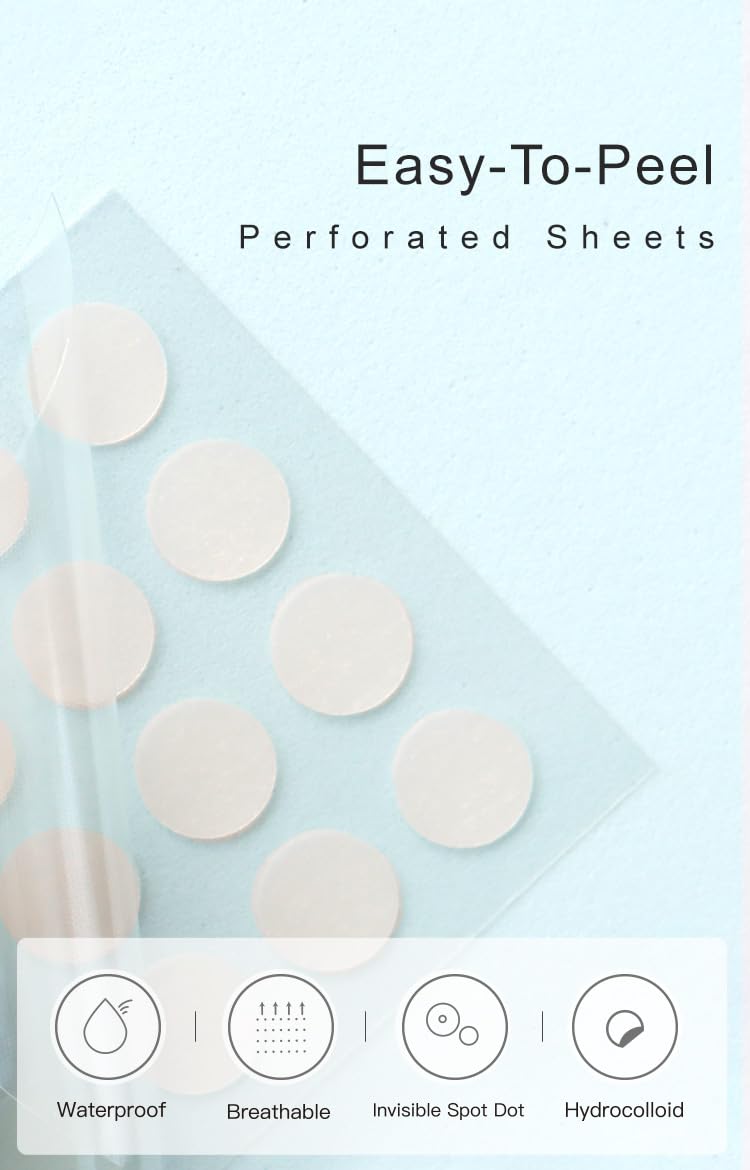 Tristar Beauty Magic Acne and Pimple Cover Patches - 48 Count Invisible Spot Treatment for Face, Blemishes & Breakouts | Perfect for Overnight Use, Travel & Daily Skincare Routine