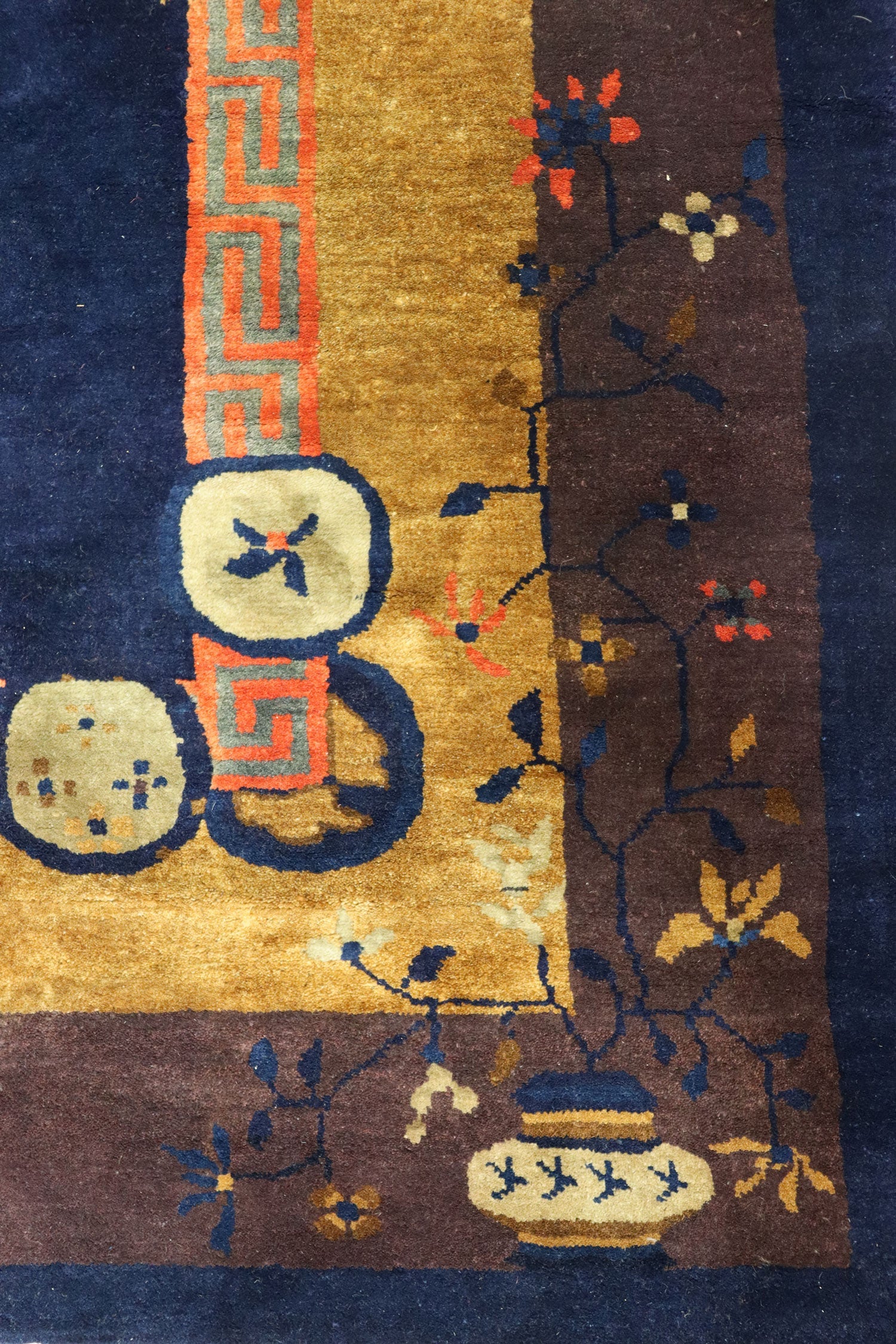 Antique Peking Handwoven Traditional Rug - Authentic Chinese Wool Carpet for Living Room, Bedroom & Office Decor | J67823