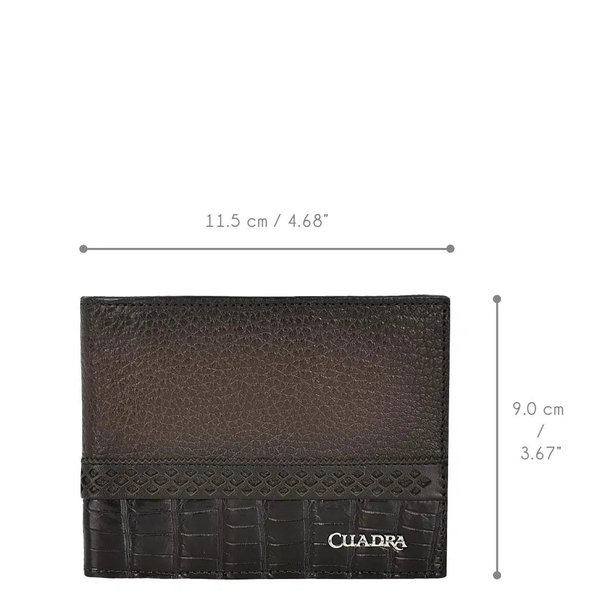 Premium Niloticus Leather Men's Bifold Wallet - Cuadra Black Exotic Design for Everyday Carry & Gifting | Durable & Stylish RFID Protection Wallet for Business & Travel
